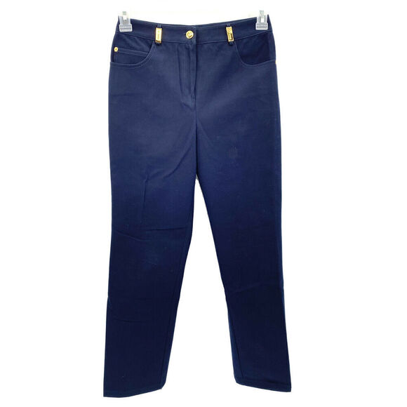 St. John Pants - ST. JOHN Sport Navy Blue Straight Leg Pants